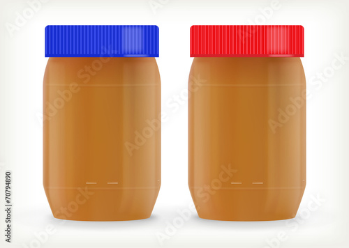 Jars of peanut butter