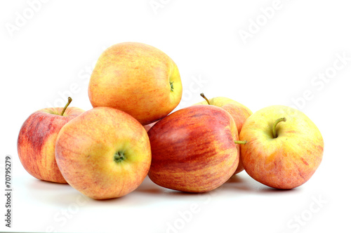 Fresh red apples isolated over white background!