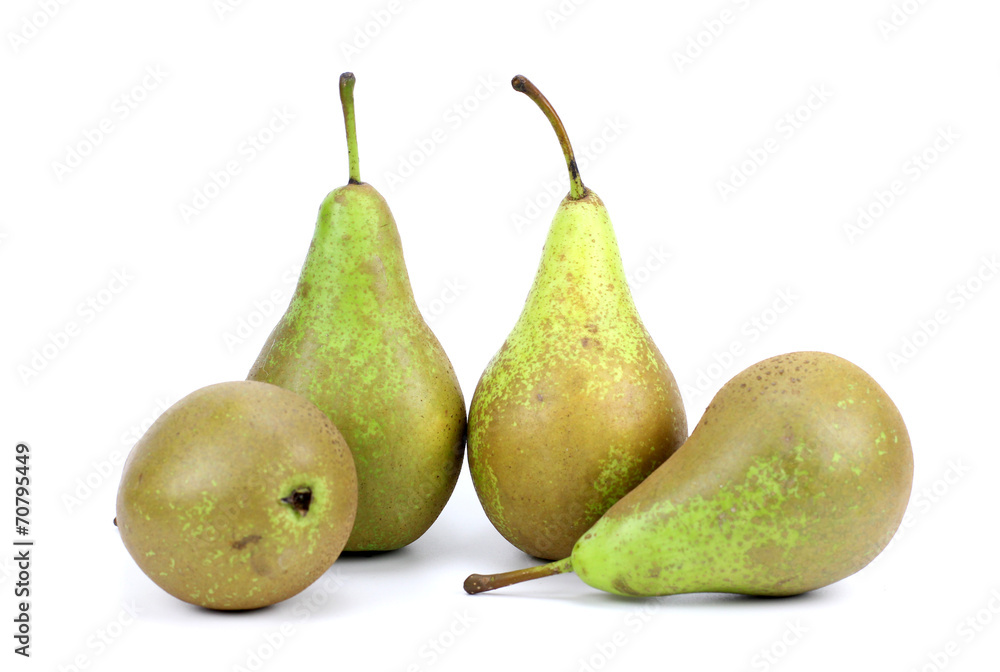Pear fruits isolated on white background Pear fruits isolated on white background