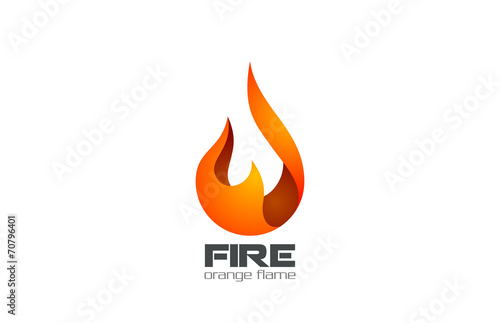 Fire Flame Logo design vector. Fireball logotype icon