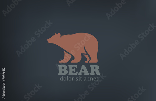 Bear Logo design vector template. Wild animal zoo icon