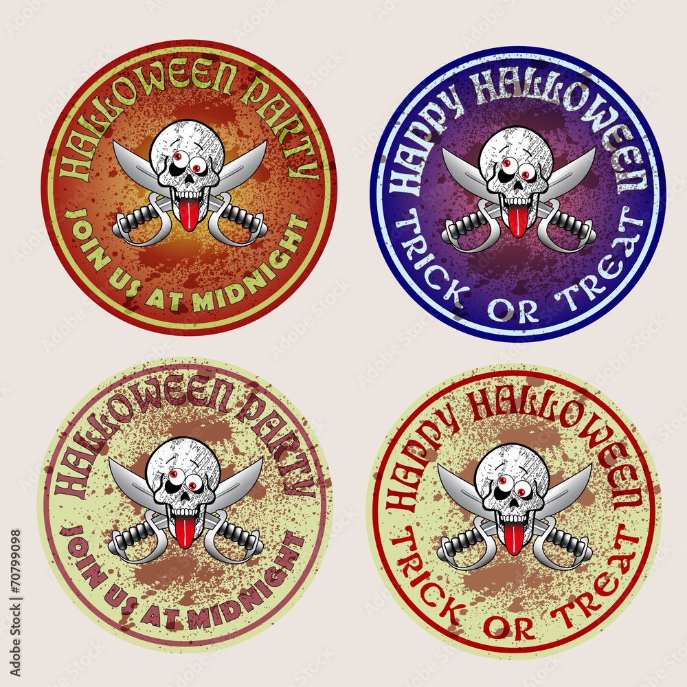 Naklejka premium halloween card02