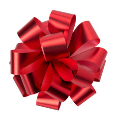 red bow isolated on the white background