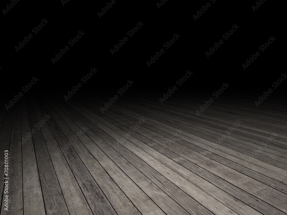 wood floor with dark background