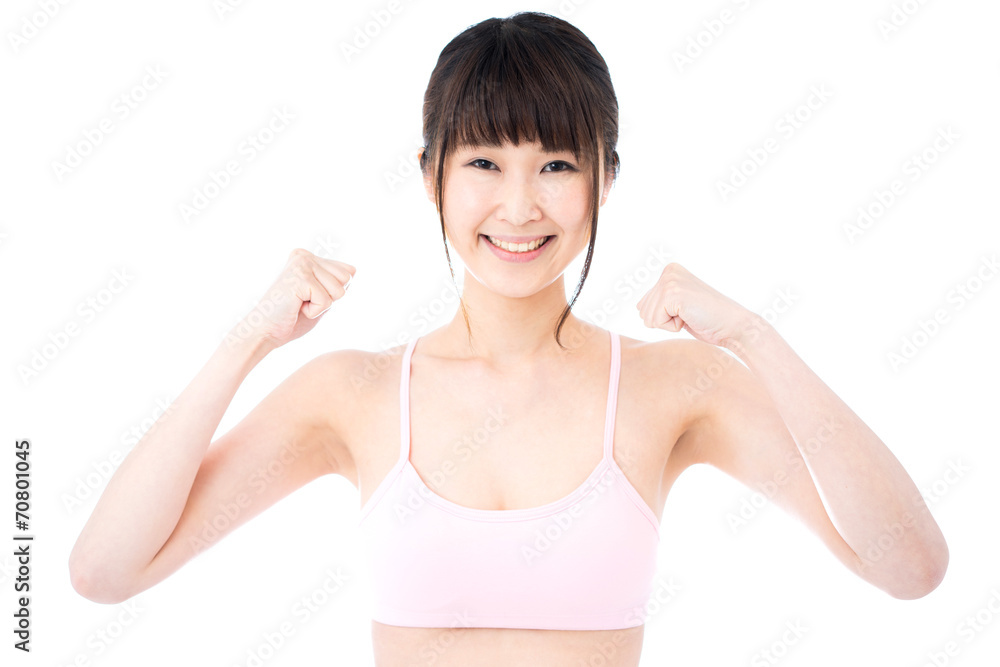 フィットネスウェアの女性