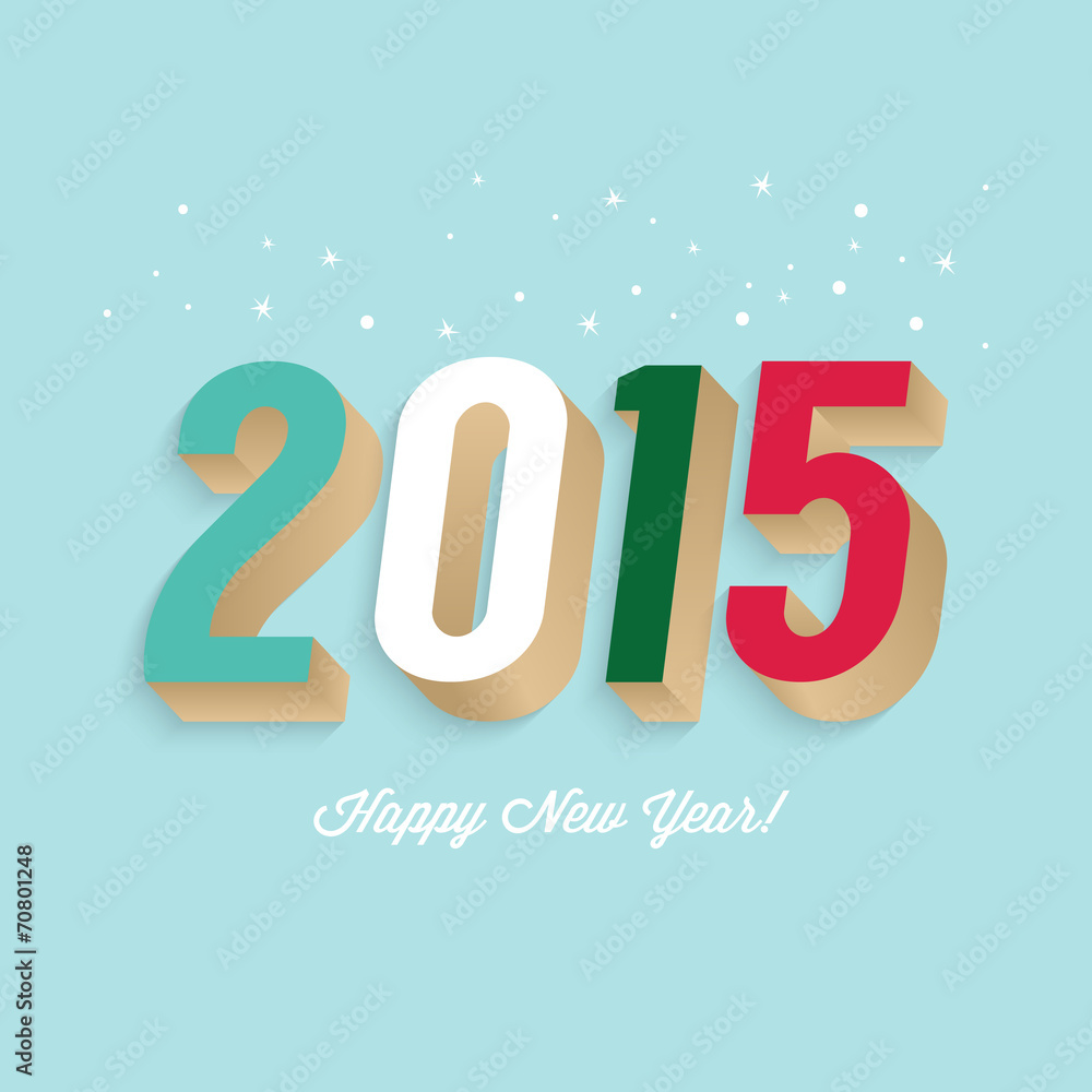 Happy New Year 2015 poster design. Vector illustration Happy New Year 2015 poster design. Vector illustration