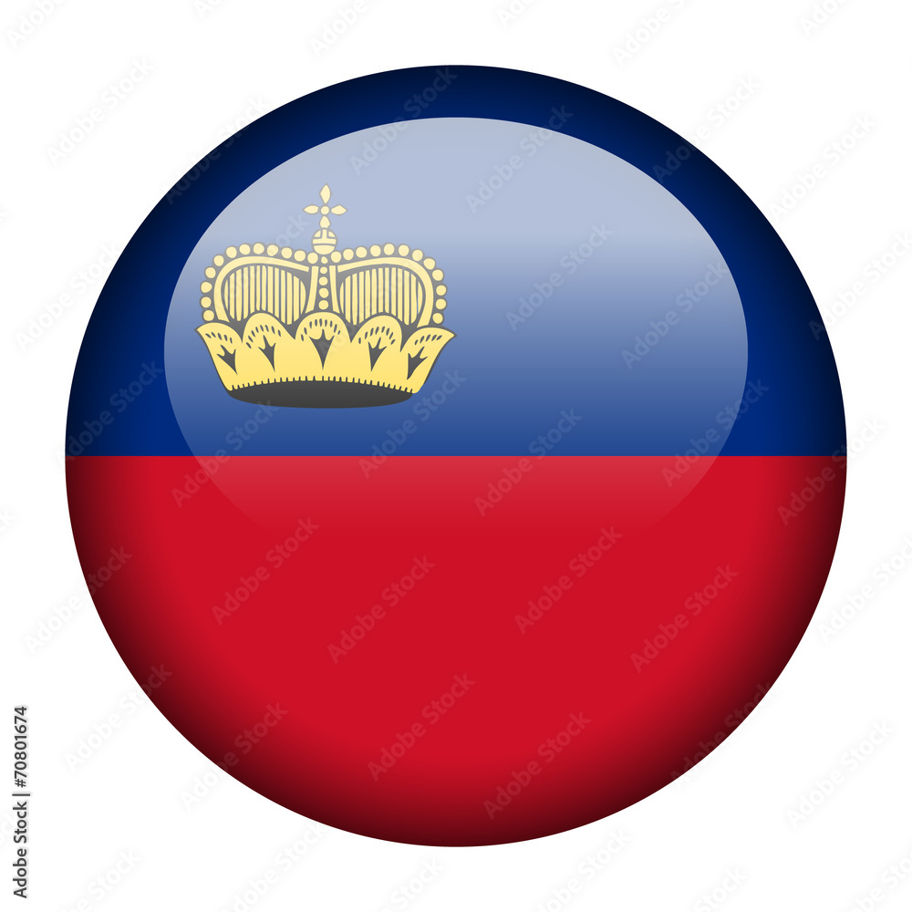 Obraz premium Uzbekistan flag button