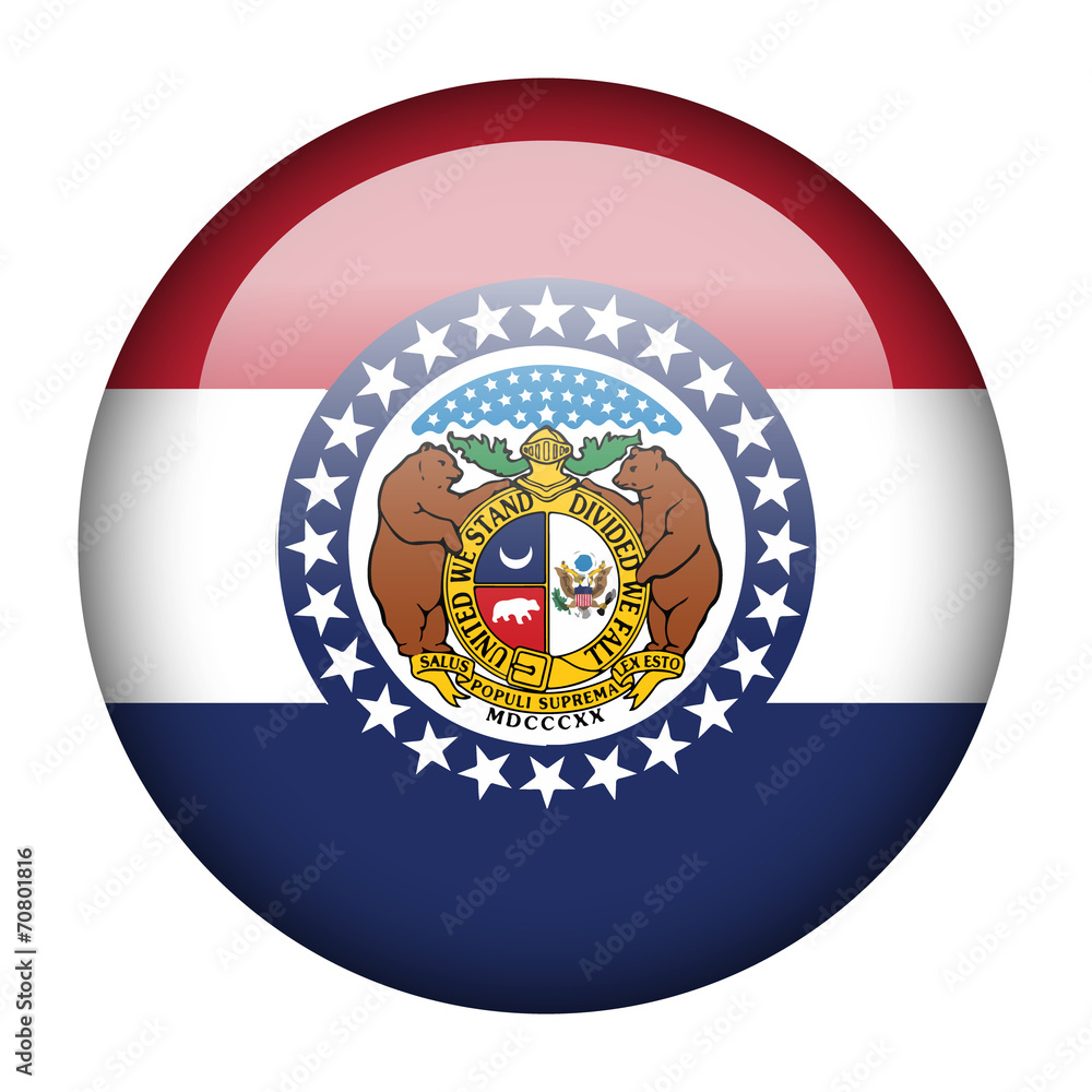 Obraz premium Flag button - Missouri