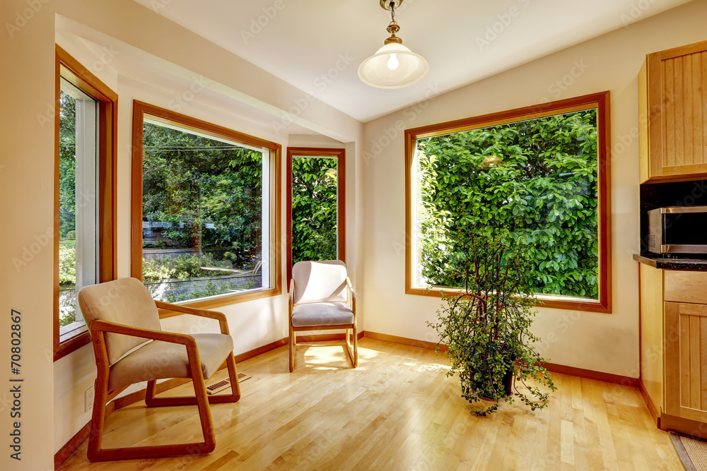 Sunroom interior with two chairs Sunroom interior with two chairs