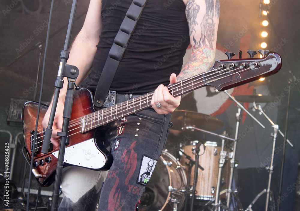 Bass Gitarre Rock Konzert Open Air Bass Gitarre Rock Konzert Open Air