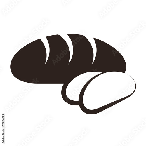 Bread and sliced bread isolated on white background
