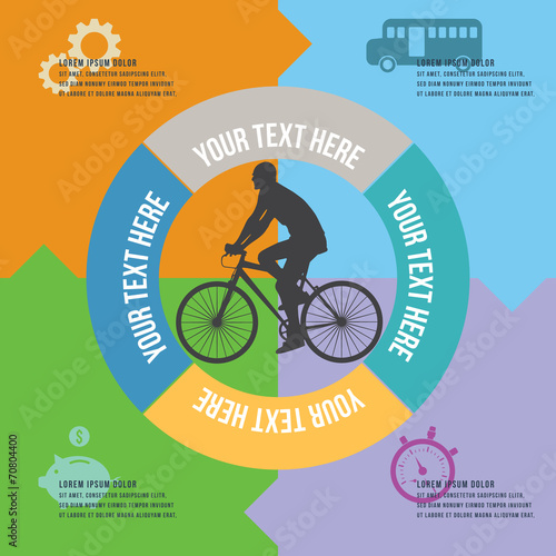 Bicycle infographics, vector format