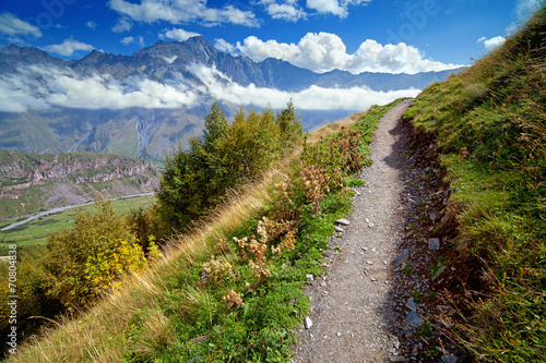 Footpath in mountains