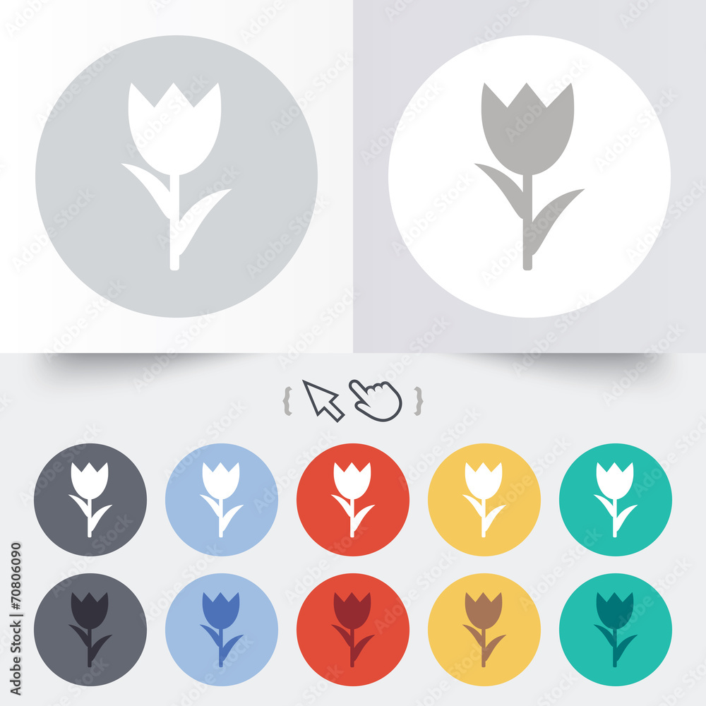 Flower sign icon. Rose symbol. Flower sign icon. Rose symbol.