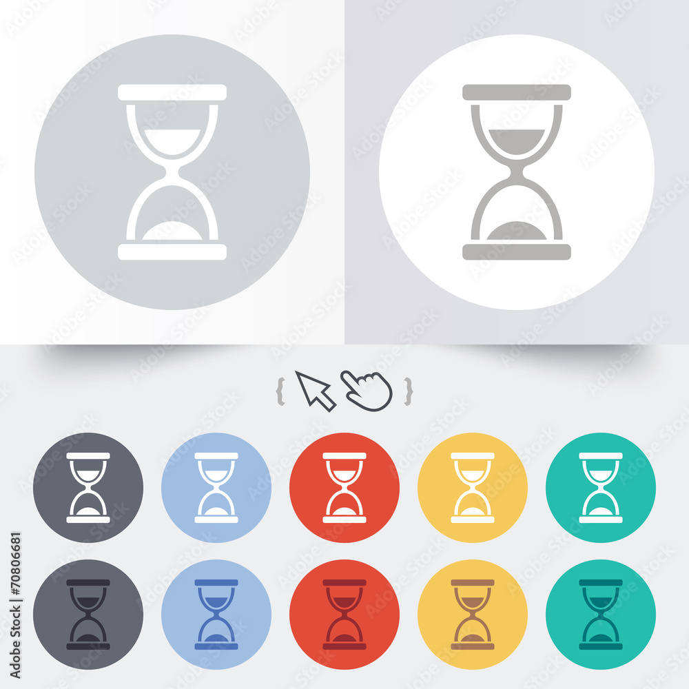 Hourglass sign icon. Sand timer symbol. Hourglass sign icon. Sand timer symbol.