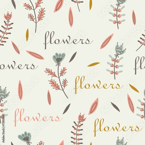 flower pattern seamless decorative label design
