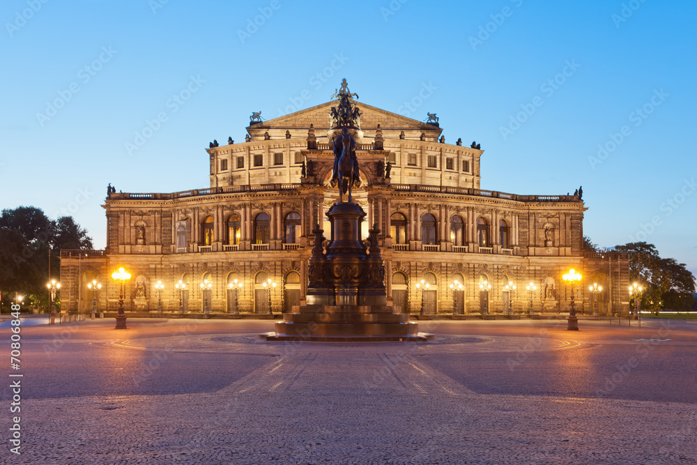 Dresden - Germany - Semper opera in the night
