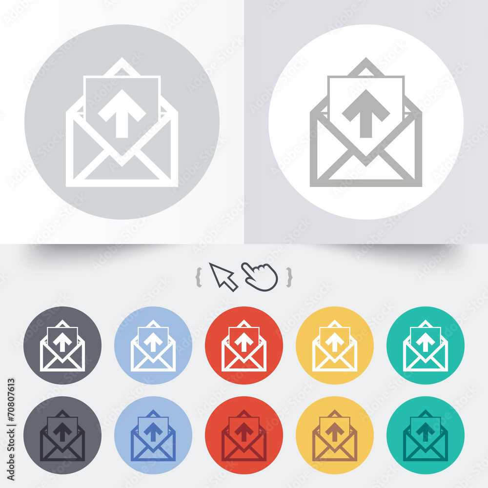 Mail icon. Envelope symbol. Outbox message sign Mail icon. Envelope symbol. Outbox message sign