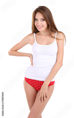 Young woman with slim body ...
