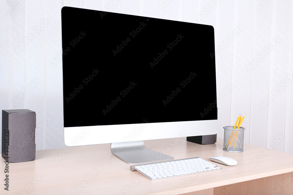 Office workplace with modern computer Office workplace with modern computer