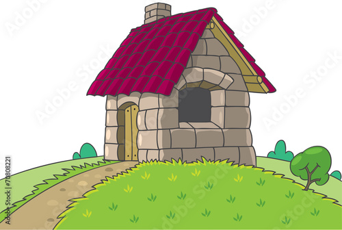 Fairy house from Three Little Pigs fairy tale