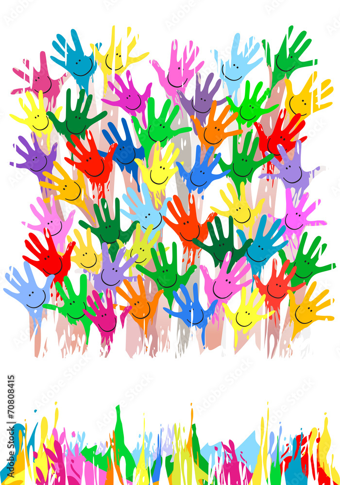 colorful hands colorful hands