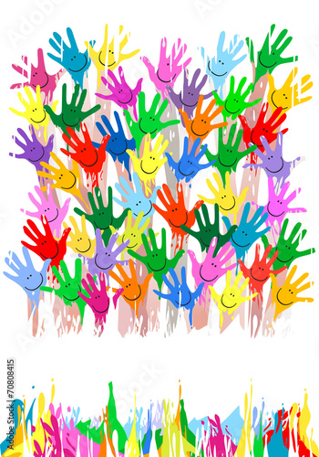 colorful hands