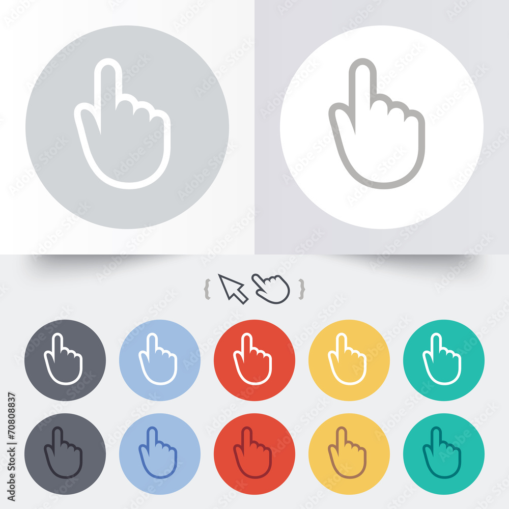 Fototapeta premium Hand cursor sign icon. Hand pointer symbol.