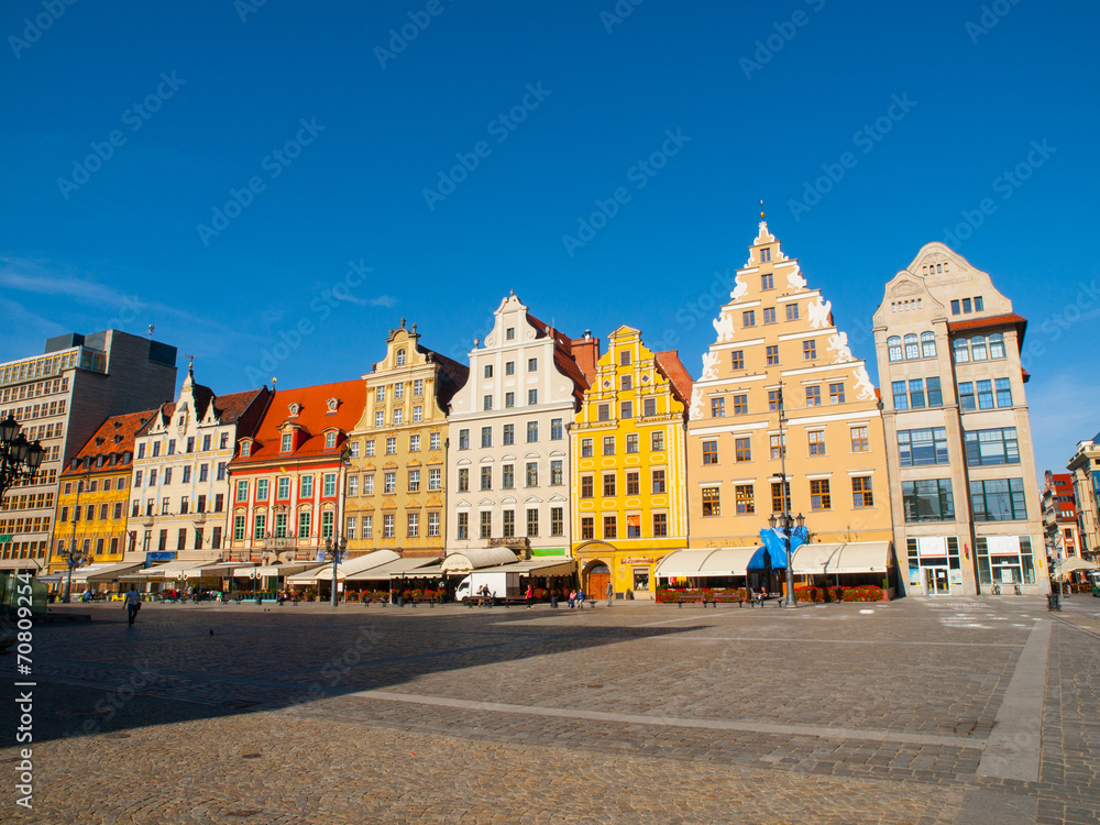 Market square buildings in Wroclaw