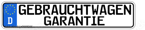Gebrauchtwagen Garantie Schild #140928-svg02