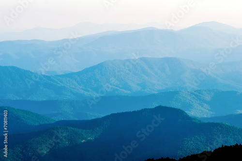 The simple layers of the Smokies at sunset - Smoky Mountain Nat. © digidreamgrafix