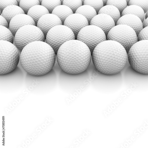 Golf balls on white