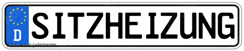 Sitzheizung Schild  #140928-svg13