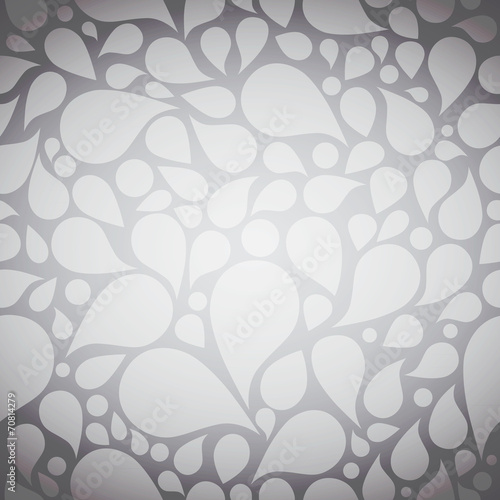 Abstract grey background, seamless pattern, tear drop design