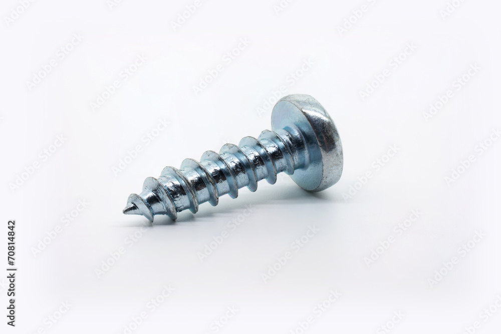 Macro Shot of A Small Iron Woodscrew Macro Shot of A Small Iron Woodscrew
