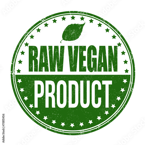 Raw vegan product stamp
