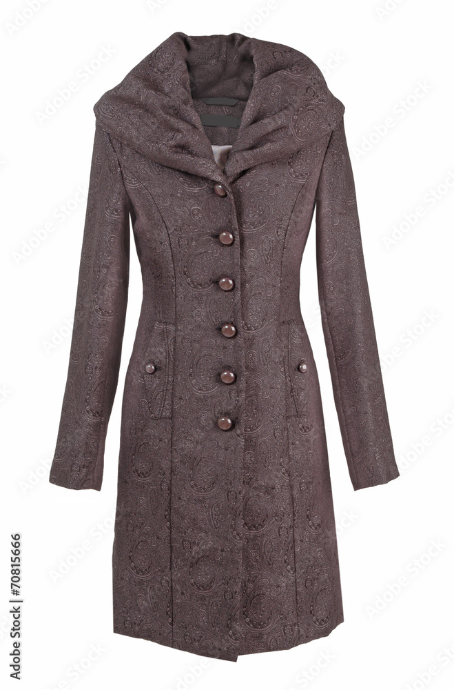 brown coat isolated on white brown coat isolated on white