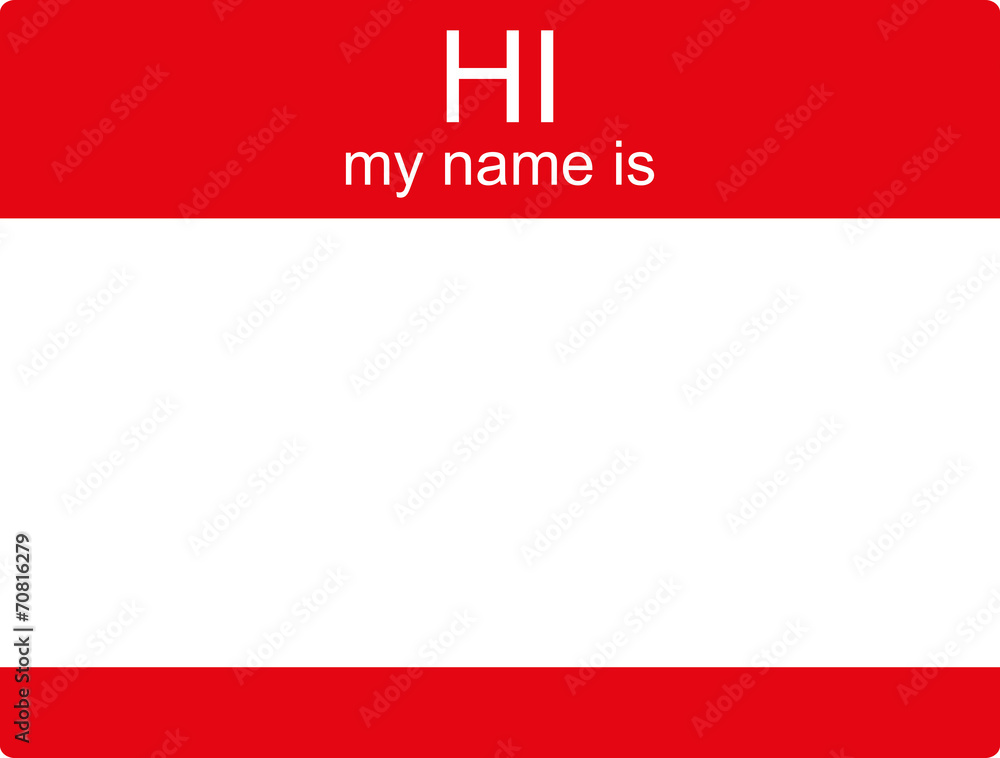 Obraz premium Namensschild