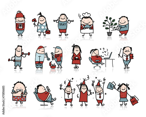 Funny people collection for your design