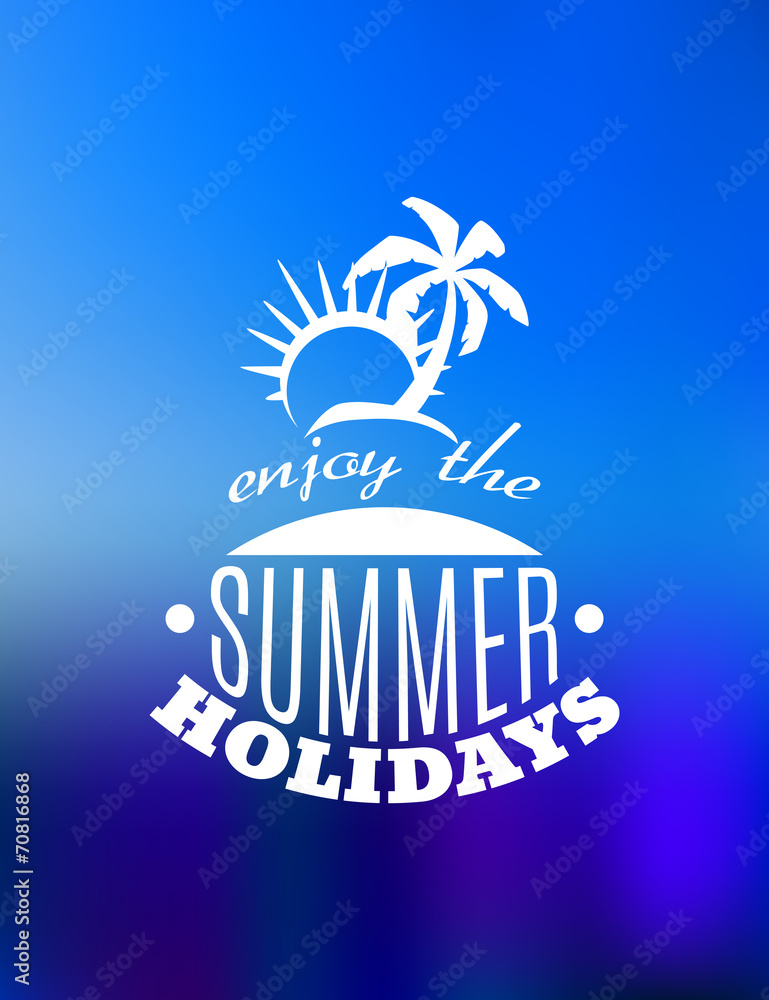 Naklejka premium Enjoy the Summer Holidays poster design