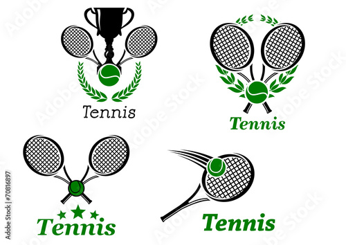 Tennis sport emblems