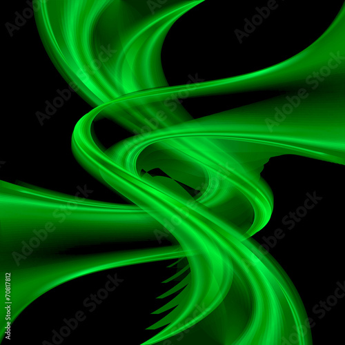 Fantastic elegant green background wave design