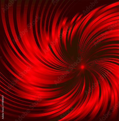 Twirled dark red abstract background made of red glossy