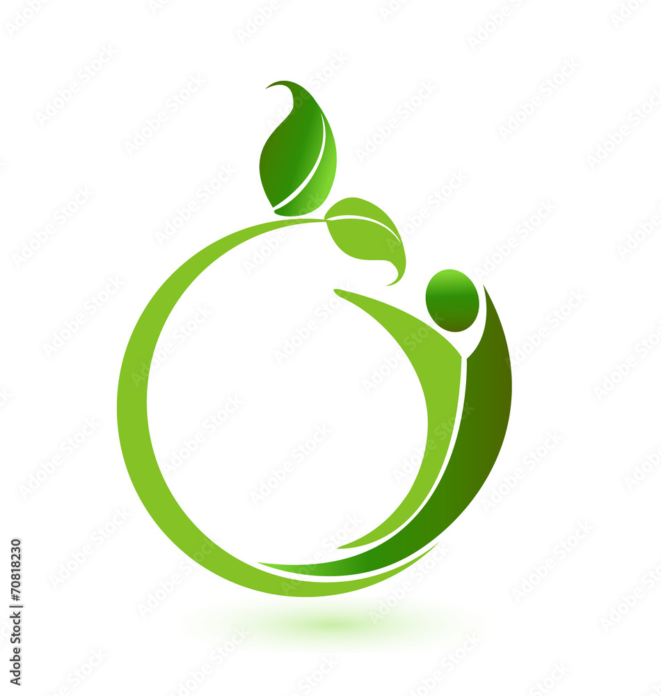 Health nature logo vector Stock Vector | Adobe Stock