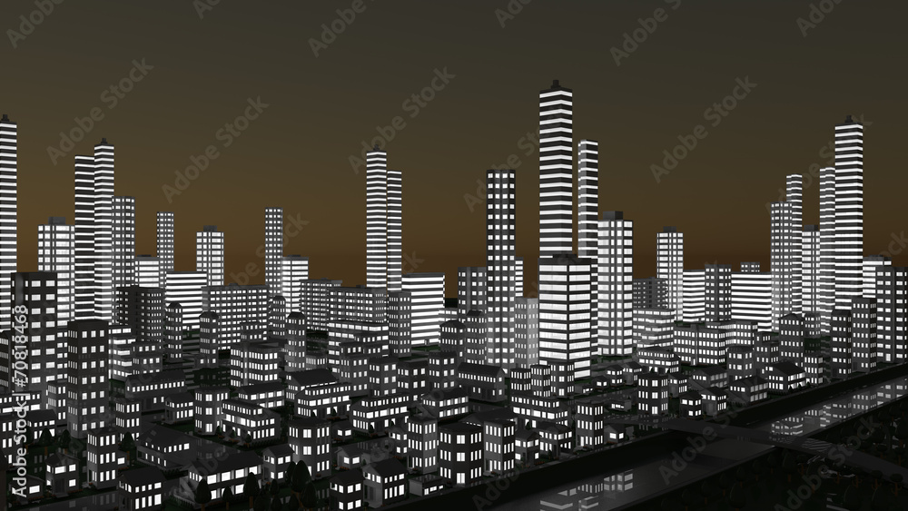 都市部の夜景