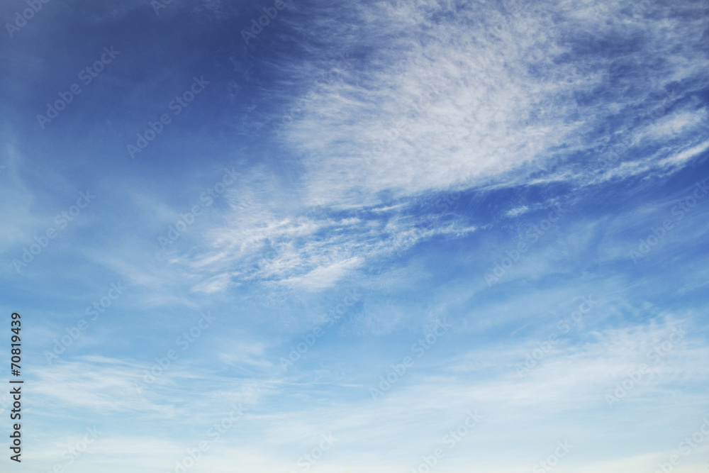 blue sky with clouds closeup