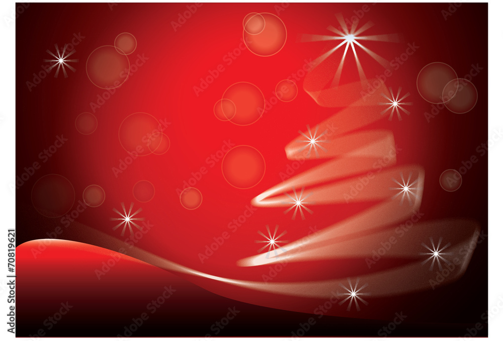 Red Christmas Tree image vector background Red Christmas Tree image vector background