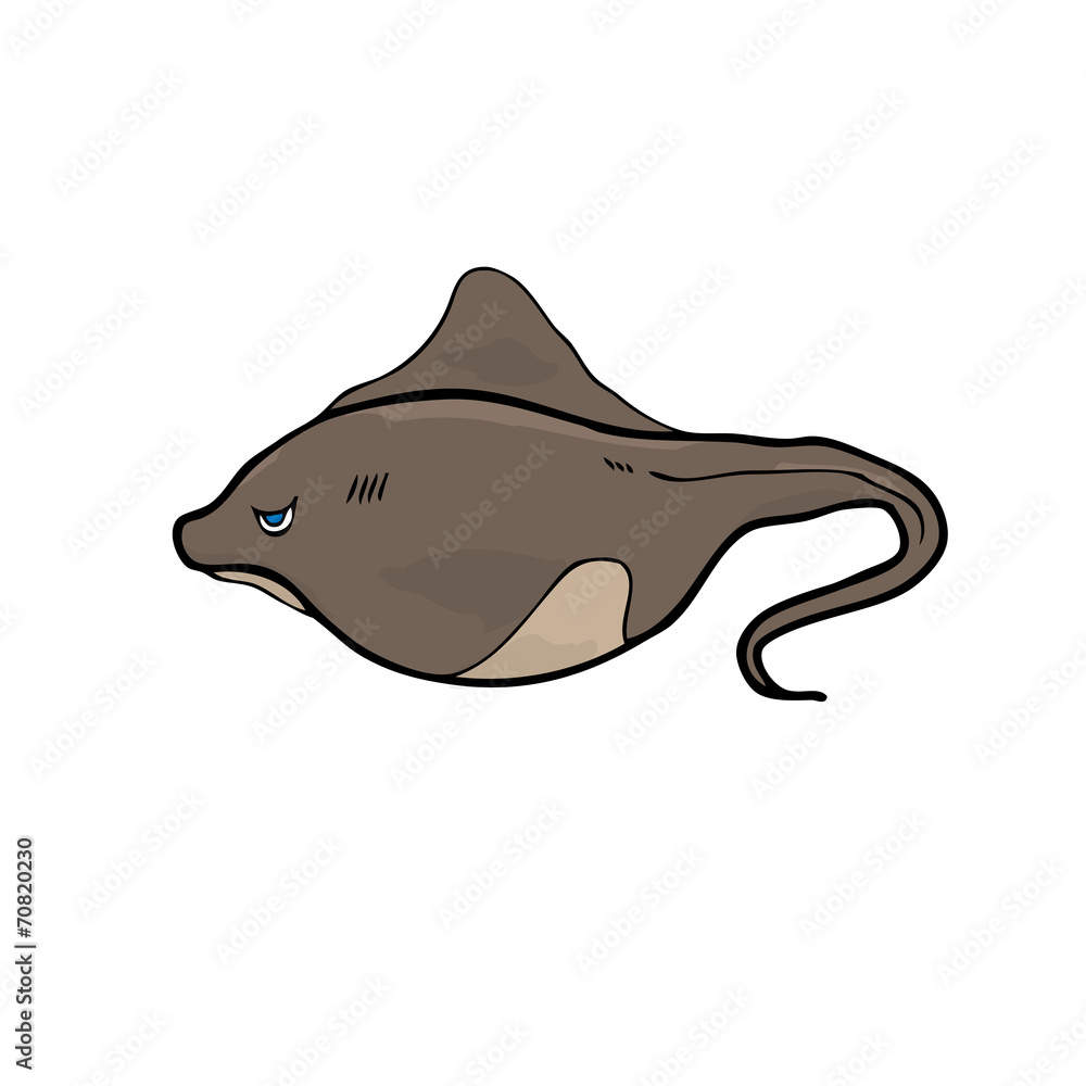 Stingray cartoon character drawing Stingray cartoon character drawing