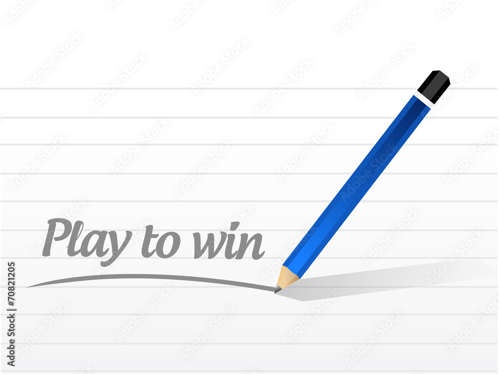 play to win message sign illustration design play to win message sign illustration design