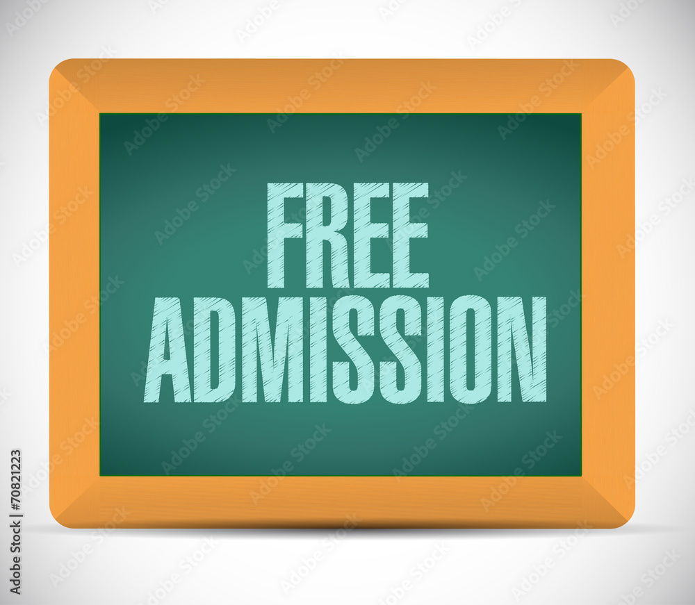 fee admission sign message illustration design fee admission sign message illustration design